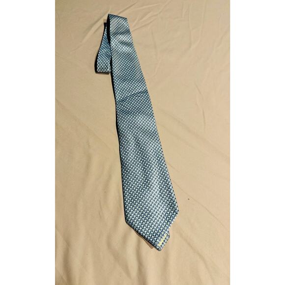 Banana Republic Silk Tie - Blue White preppy career business casual designer. - Picture 1 of 8